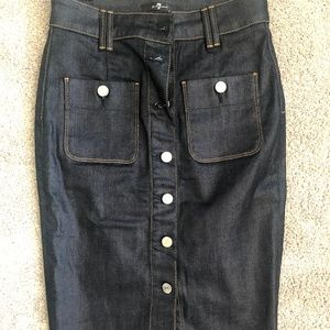7 for all mankind pencil skirt